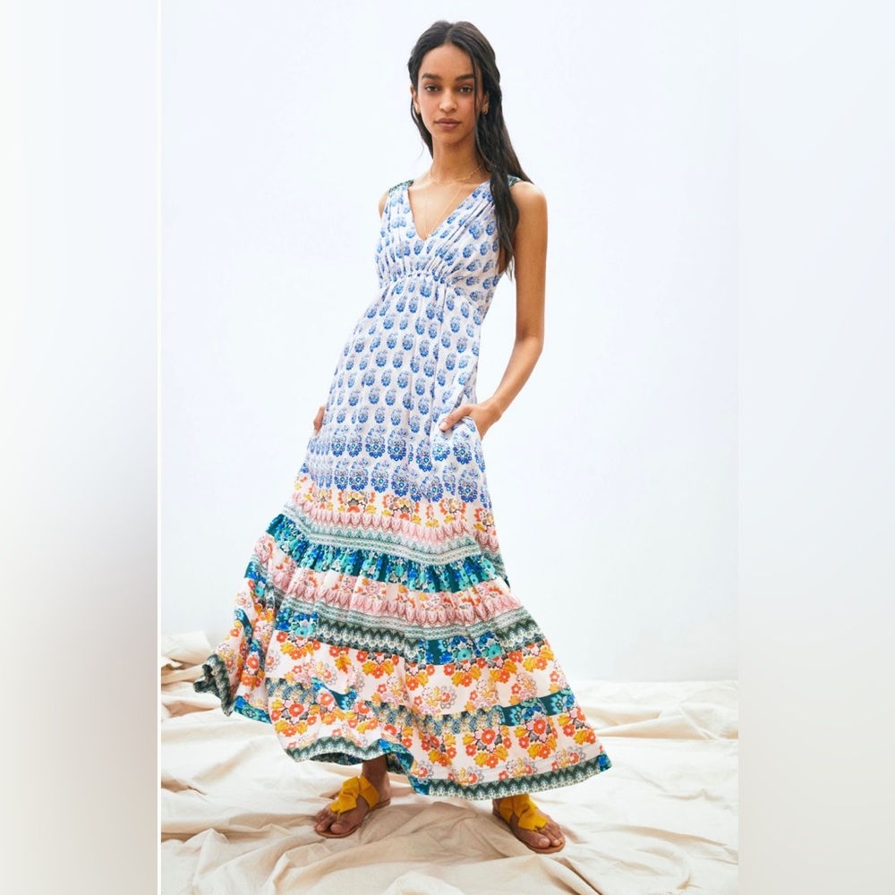 Anthropologie Gathered Maxi Dress